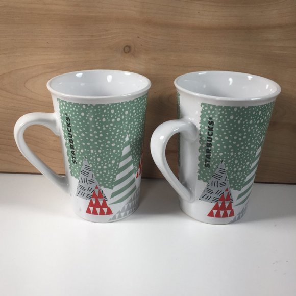 2 STARBUCKS MUGS - PENGUINS EARMUFFS - Couples Christmas Winter Hot Cocoa 11 OZ - Picture 2 of 5